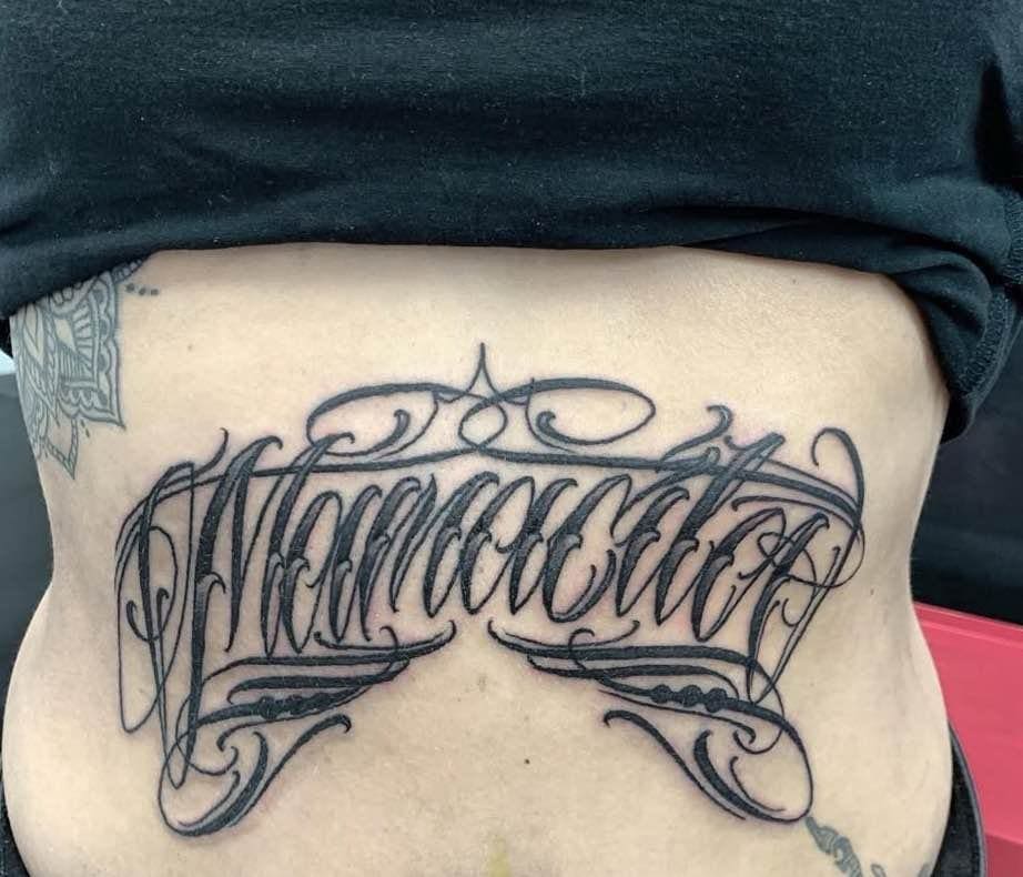 Lettering tattoo by B-List Tattoo Studio in Christchurch NZ